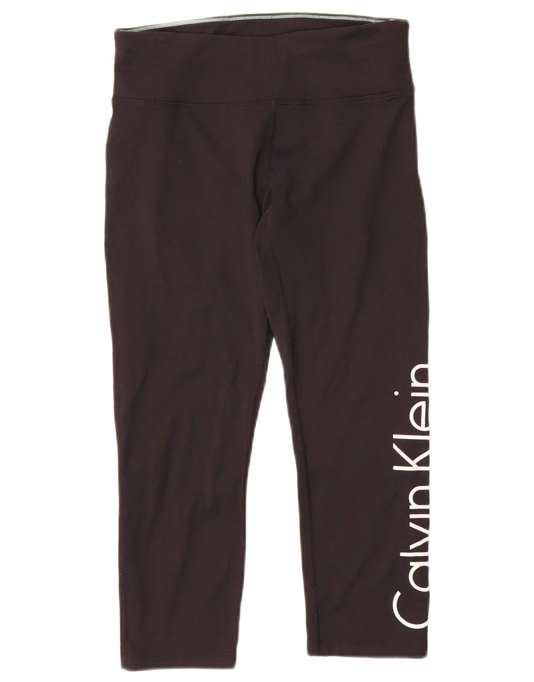 Женские леггинсы с рисунком Calvin Klein UK 10, маленькие черные нейлоновые