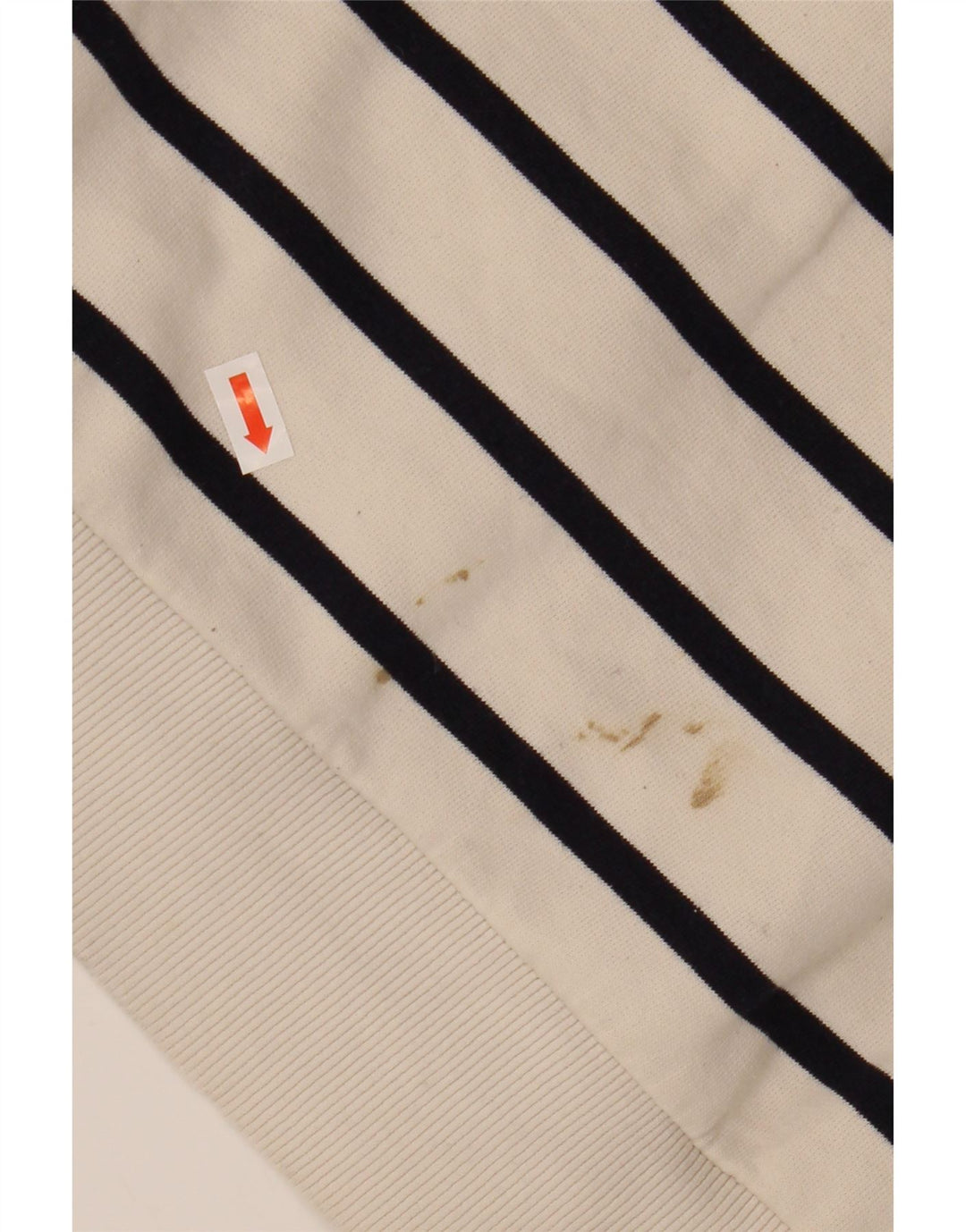 Женский укороченный свитер ZARA UK 16, хлопок в большую белую полоску