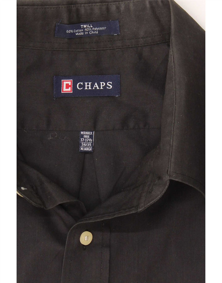 Мужская рубашка Chaps, размер 17 1/2 XL, черный хлопок