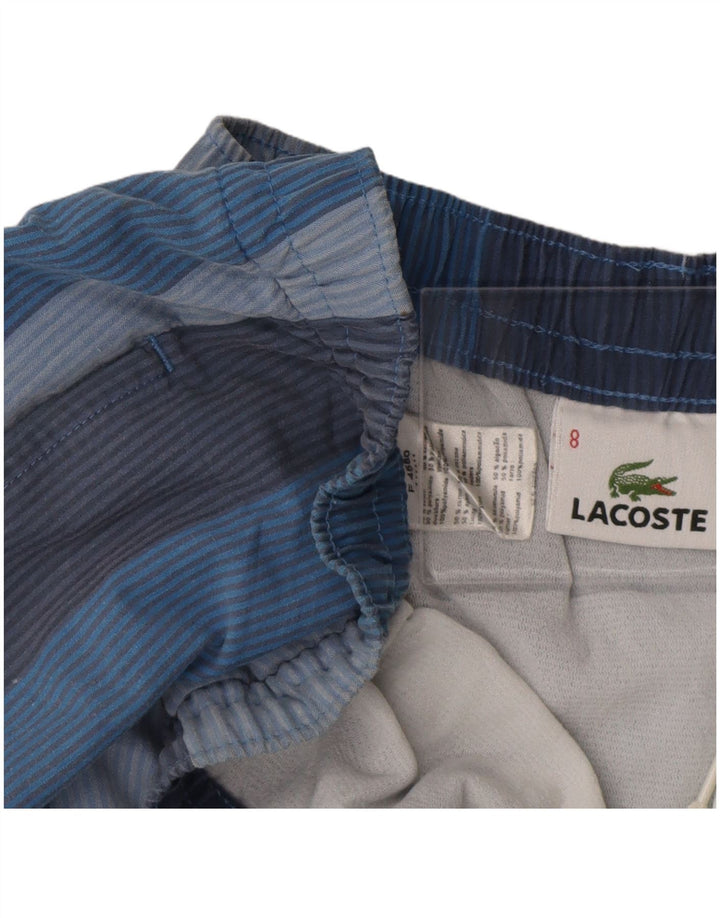 Мужские шорты для плавания Lacoste, размер 8, 3XL, хлопок в синюю полоску