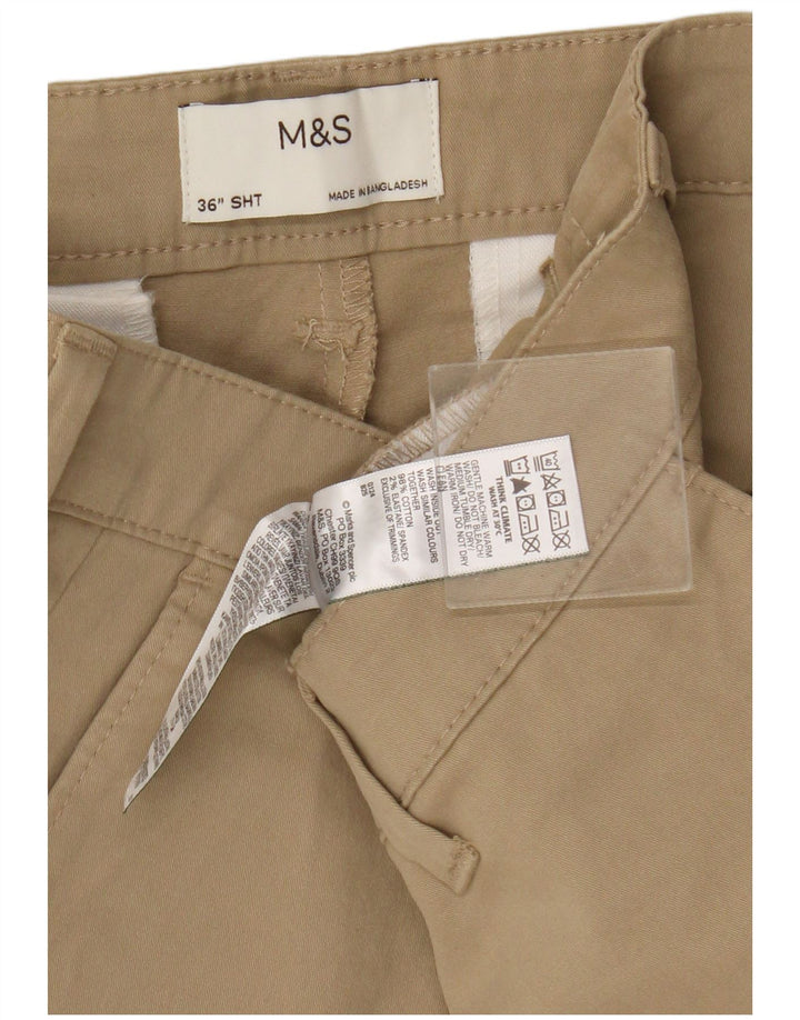 Мужские шорты чинос Marks & Spencer W36, большие, бежевые, хлопок