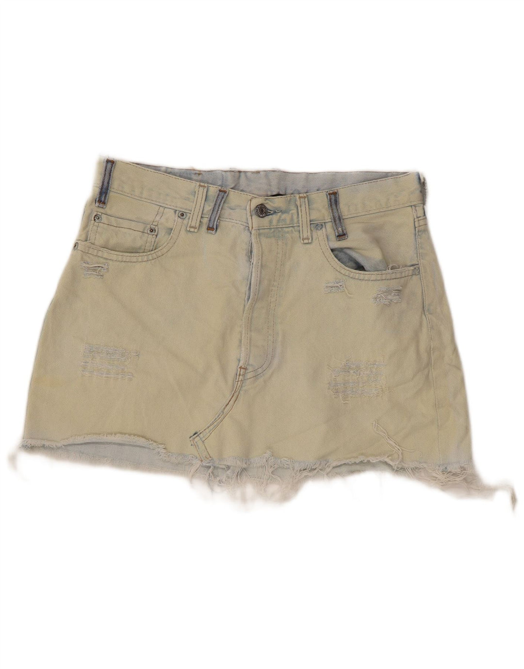 Женская джинсовая мини-юбка LEVI'S W28 среднего размера, синяя, хлопок