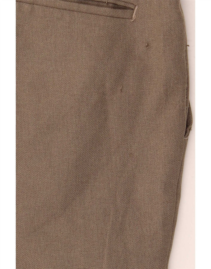 Мужские костюмные брюки Farah W42 L30 коричневые из полиэстера