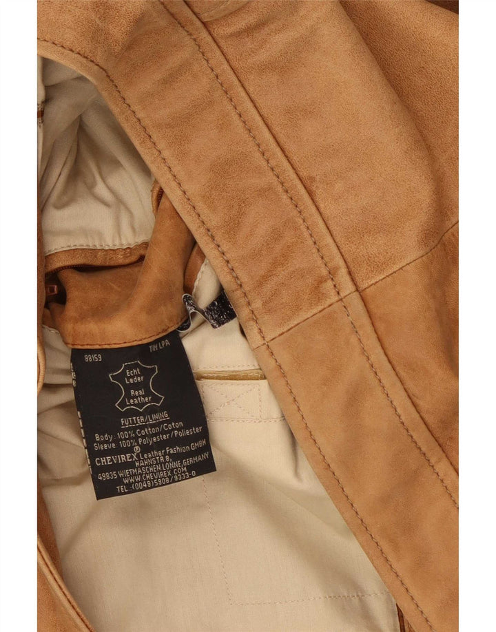 Куртка мужская кожаная Chevirex IT 56 3XL Коричневая