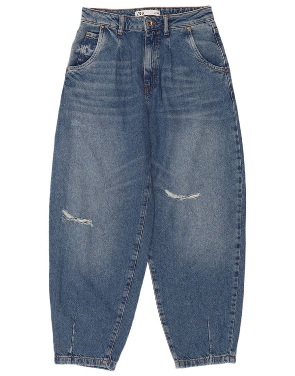 Женские джинсы с завышенной талией Zara Balloon EU 36 XS W26 L26 Синие