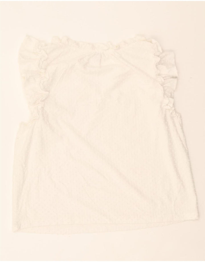 J. CREW Womens Crop Blouse Top UK 16 Large White Vintage J. Crew and Second-Hand J. Crew from Messina Hembry 