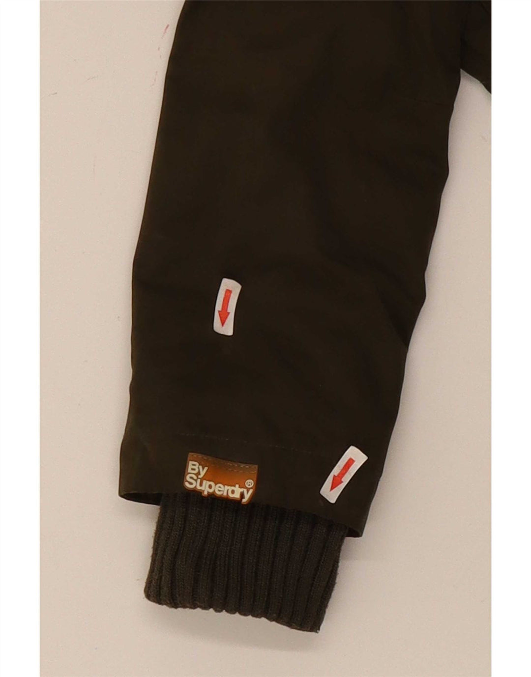 Женская парка Superdry с капюшоном UK 14, большой зеленый полиэстер