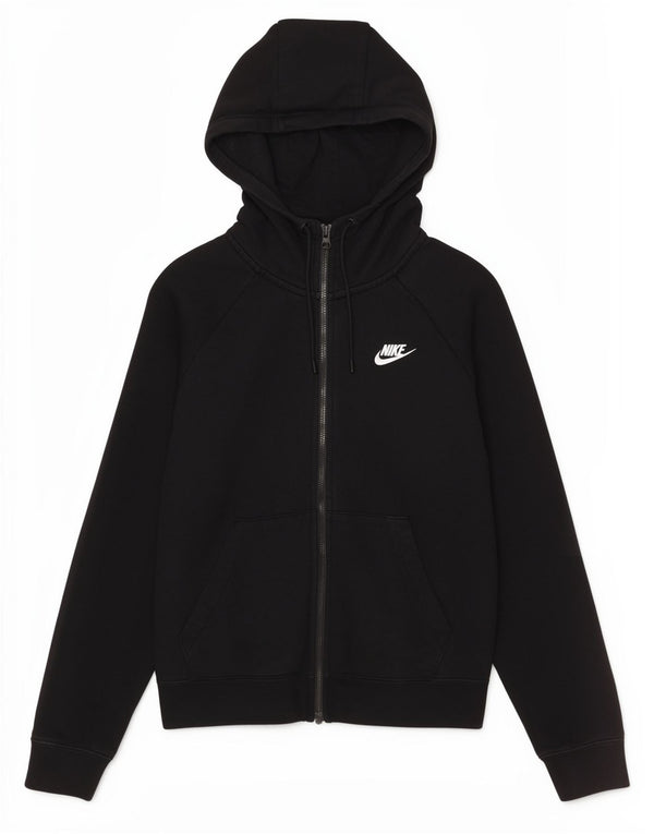 Женский свитер с капюшоном на молнии Nike UK 6 XS, черный, хлопковый, спортивный