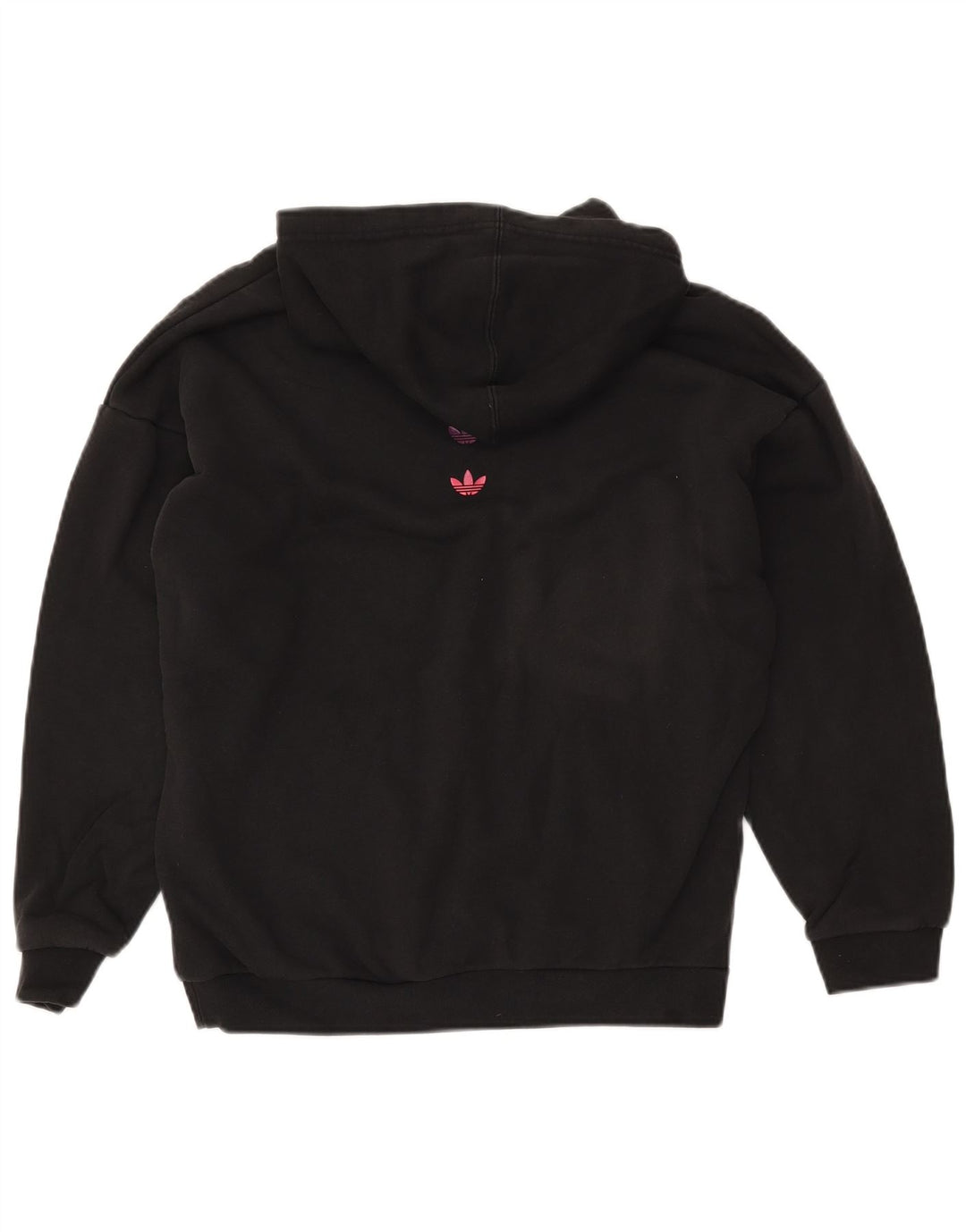 Женский джемпер с капюшоном ADIDAS в стиле оверсайз UK 12, средний черный, хлопок