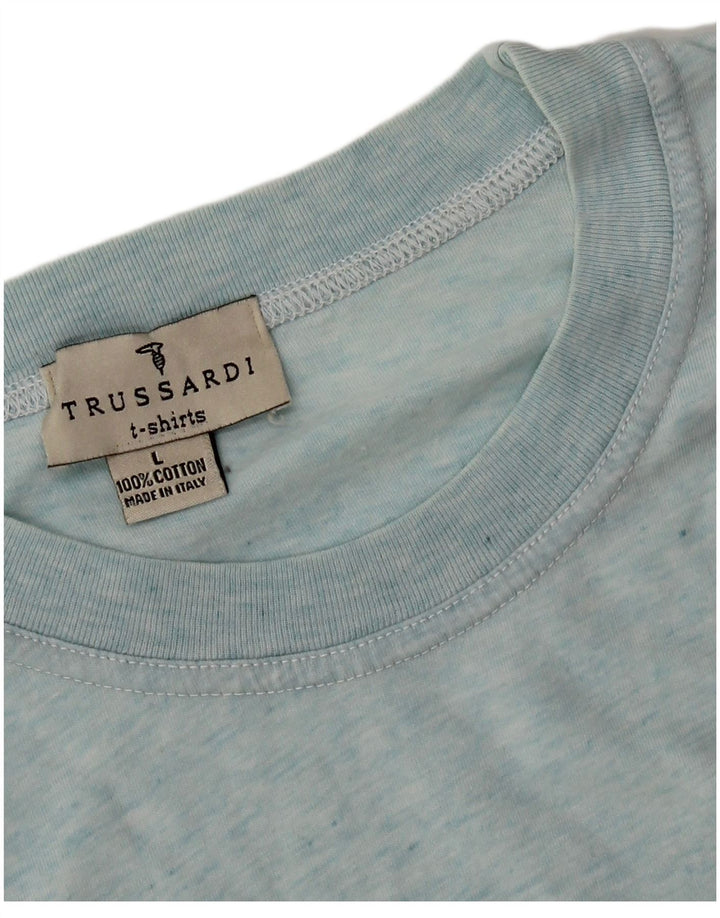 Мужская футболка Trussardi, большой синий хлопок