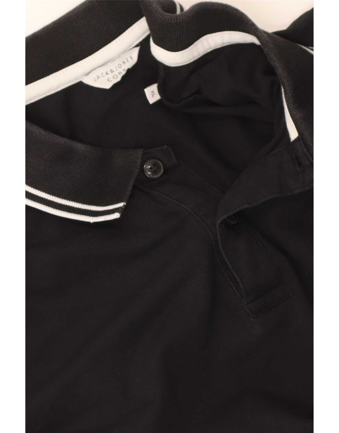 Мужская рубашка-поло Jack & Jones XL в черную полоску
