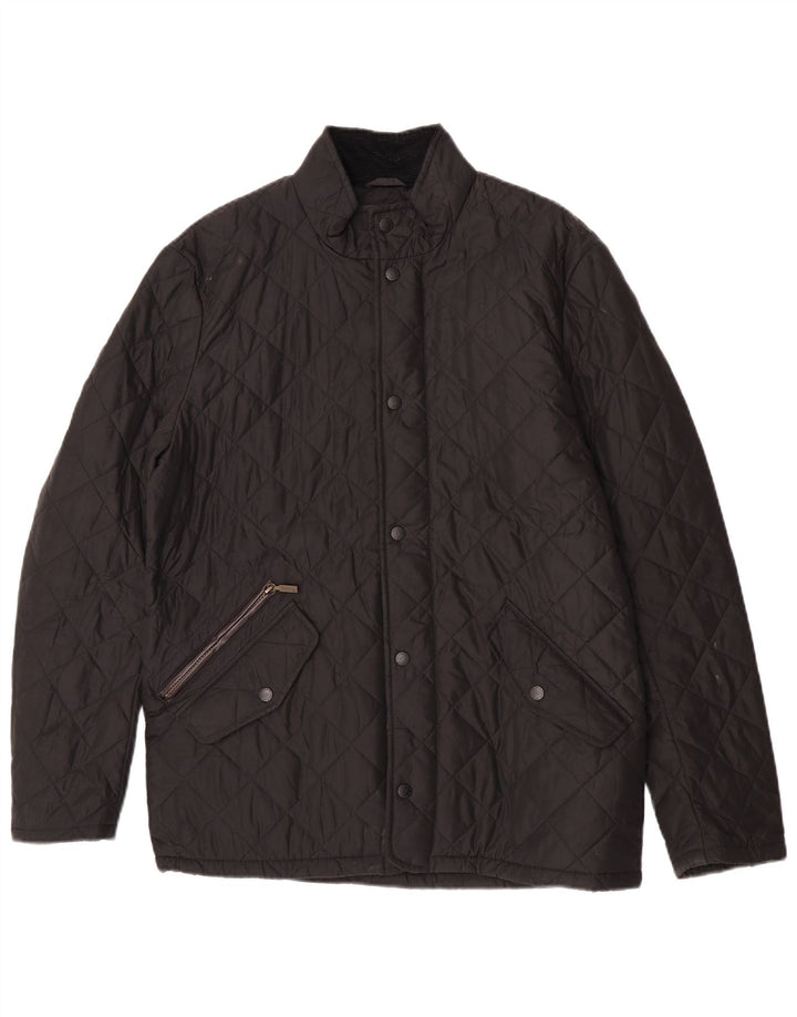 Мужская стеганая куртка Barbour UK 38, средний черный полиэстер