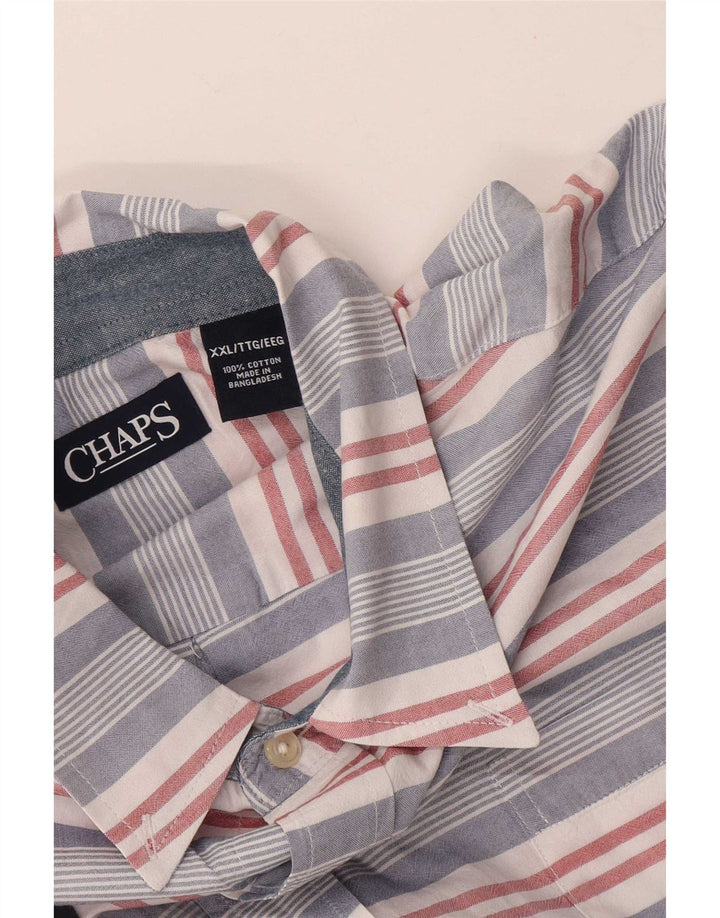 Мужская рубашка Chaps с коротким рукавом 2XL, хлопок в разноцветную полоску