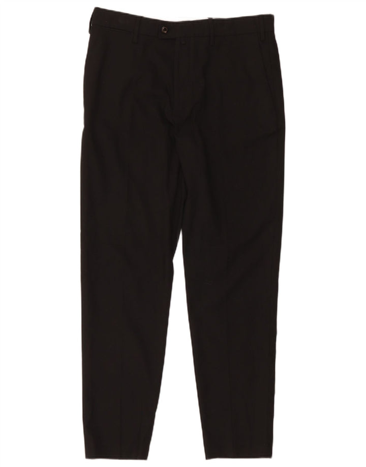 Мужские узкие костюмные брюки Zara EU 40 Medium W31 L27, черный полиэстер