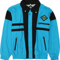 GALAXY Mens Loose Fit Bomber Jacket IT 52 XL Blue Colourblock Polyamide Vintage GALAXY and Second-Hand GALAXY from Messina Hembry 