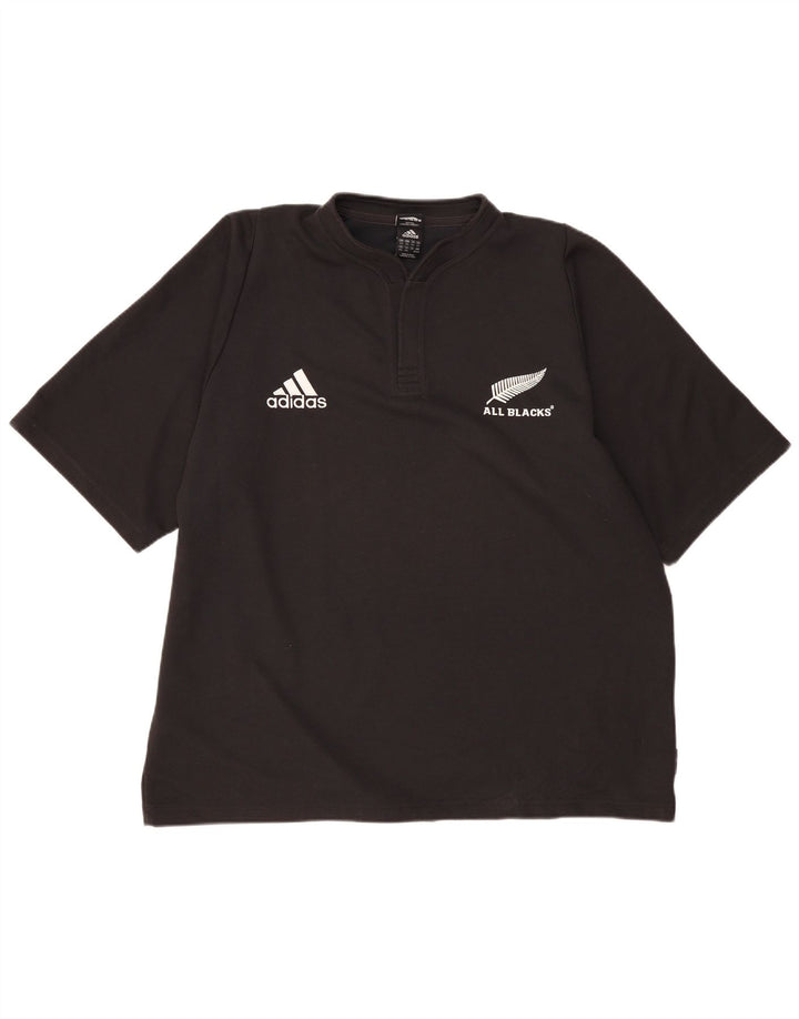 Мужская футболка Adidas All Blacks с рисунком 2XL, черный полиэстер