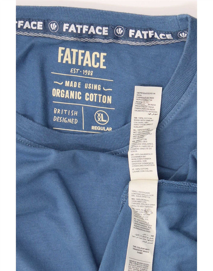Мужская футболка Fat Face Top 2XL, синяя, хлопок