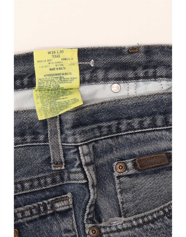 Мужские прямые джинсы Wrangler Texas W35 L30, синий хлопок