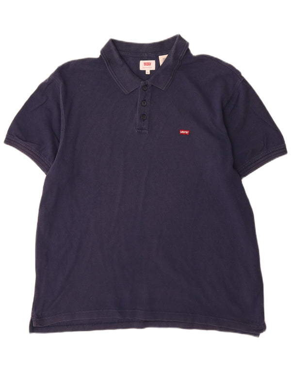 Мужская рубашка-поло Levi's XL, темно-синяя, хлопок