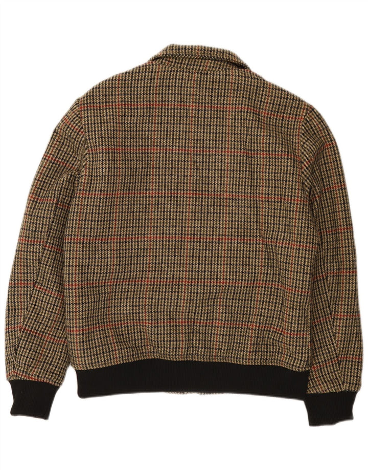 Мужская куртка-бомбер X-FEEL UK 40, большая коричневая, полиэстер с узором «гусиные лапки»