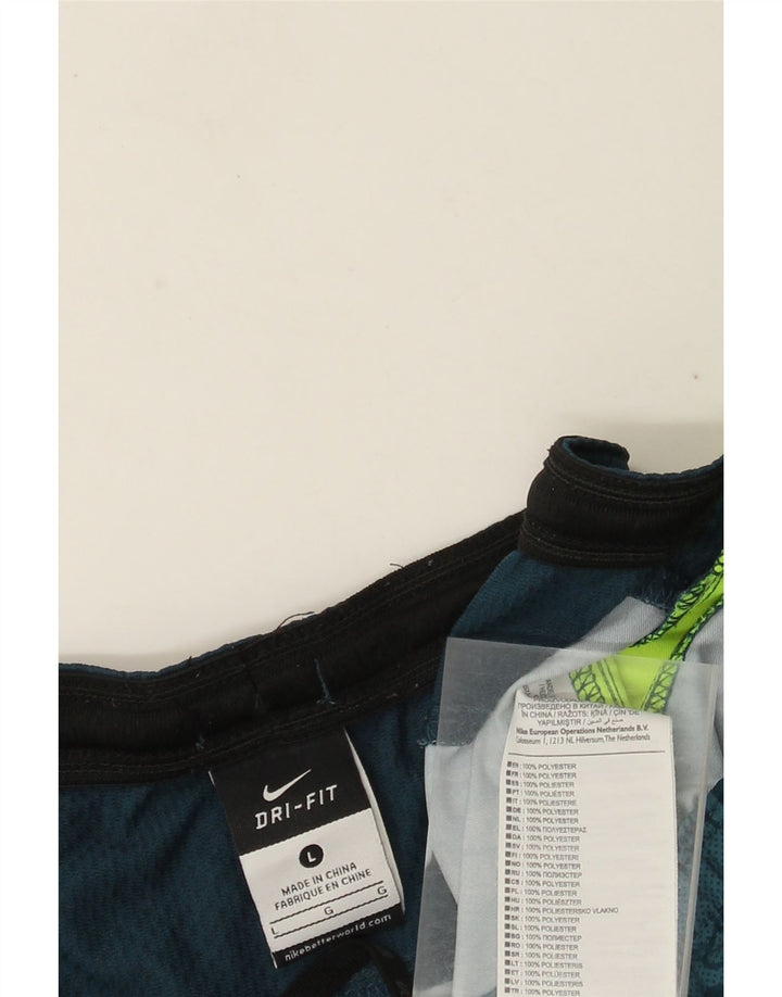 Мужские спортивные шорты Nike Dri Fit, большой синий камуфляжный полиэстер