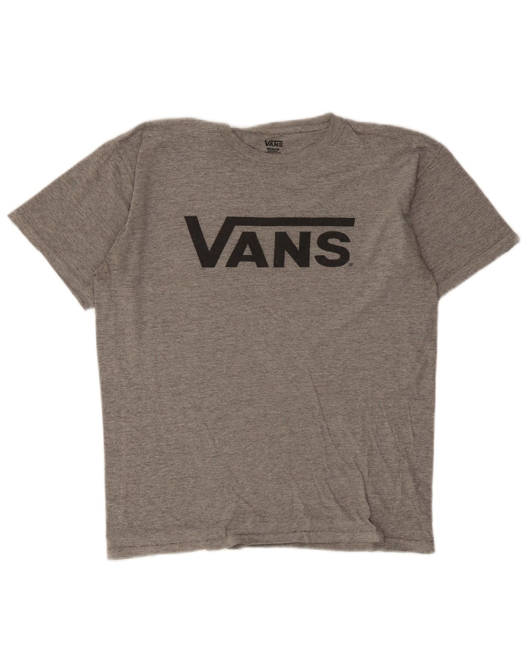 Мужская футболка с рисунком Vans, хлопковый топ среднего серого цвета с крапинками