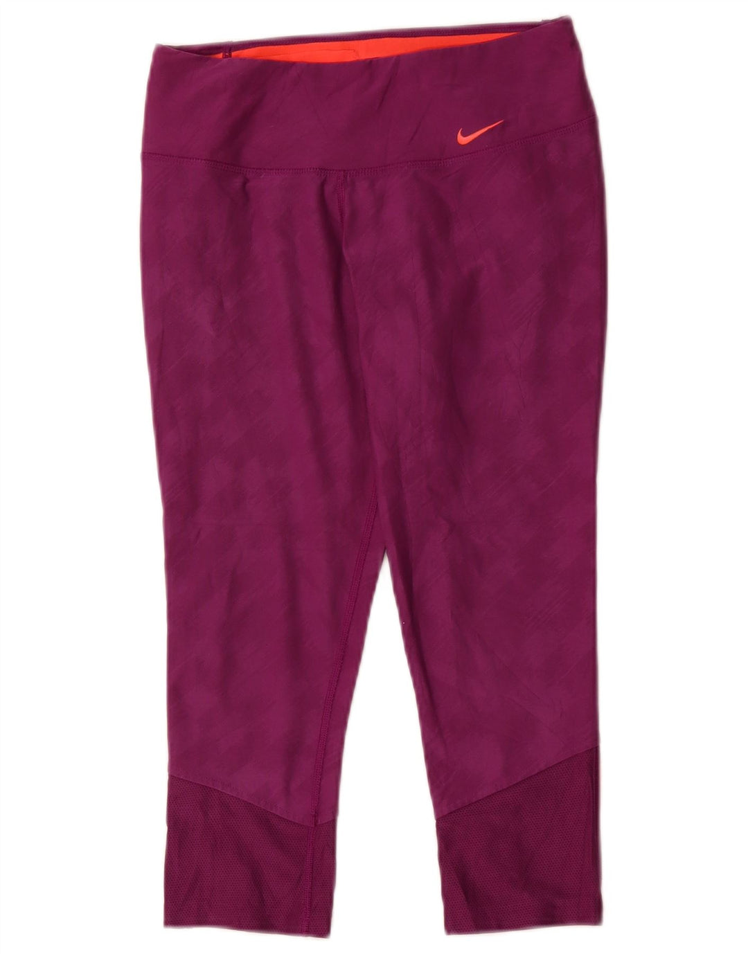 Женские леггинсы-капри Nike UK 10, маленькие фиолетовые, полиэстер с геометрическим рисунком