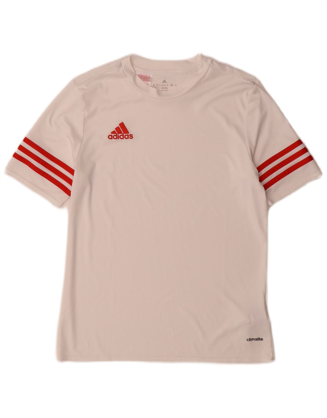 Футболка Adidas Climalite для мальчиков, топ 13-14 лет, XL, белый полиэстер