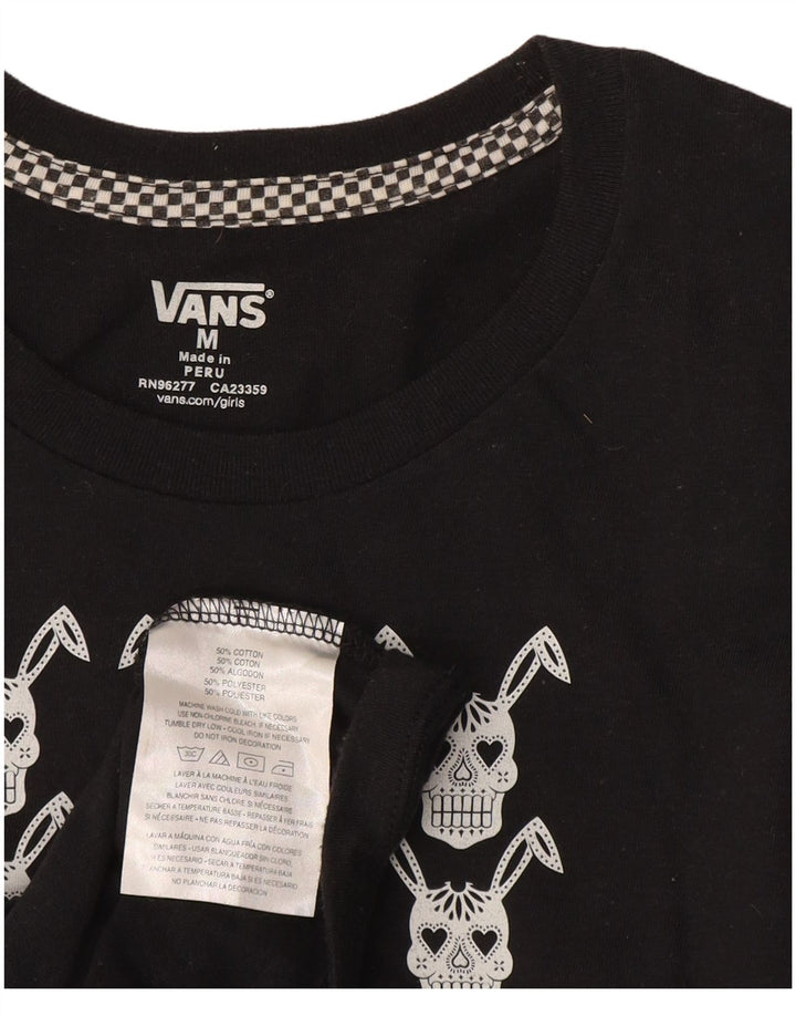Женская футболка с рисунком Vans Top UK 12, средний черный хлопок