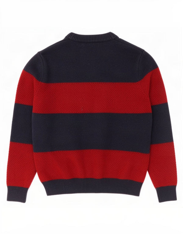Мужской джемпер с круглым вырезом Jack Wills, средний темно-синий шерстяной полосатый свитер