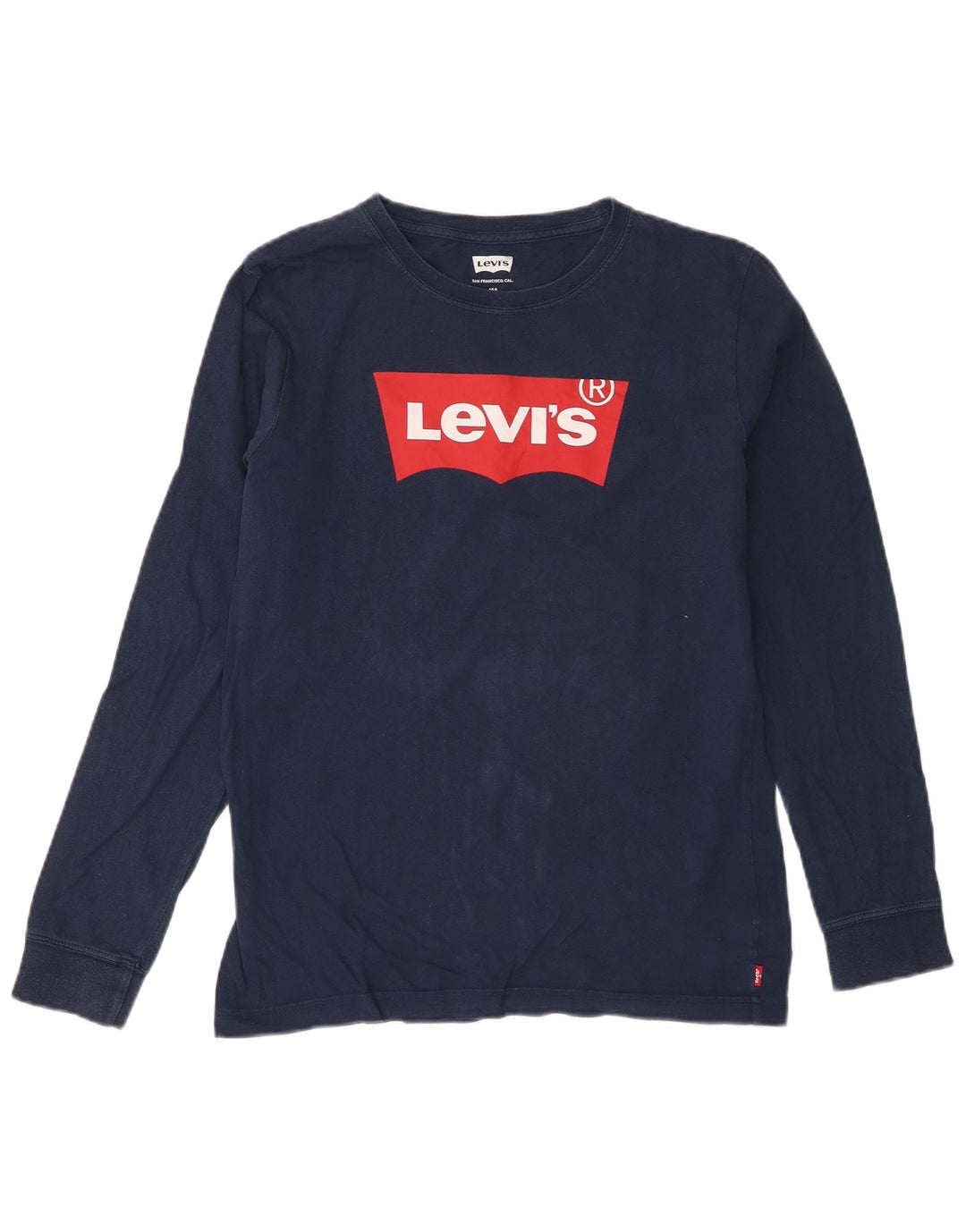 Топ с рисунком Levi's для мальчиков, 15–16 лет, темно-синий, хлопок