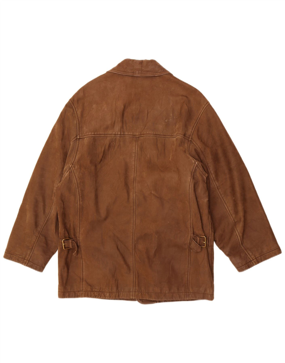 Винтажная мужская кожаная куртка IT 48 Medium Brown Leather