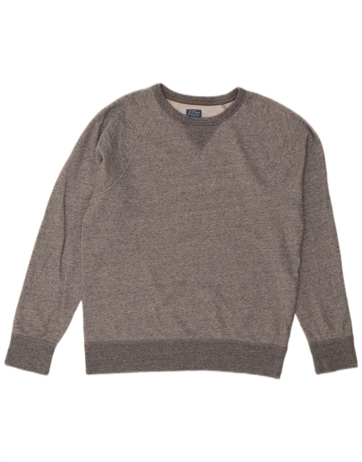 Мужской свитшот J. Crew, маленький серый хлопковый джемпер в крапинку