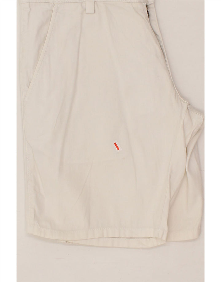 CALVIN KLEIN Womens Chino Shorts W31 Medium White Linen Vintage Calvin Klein and Second-Hand Calvin Klein from Messina Hembry 