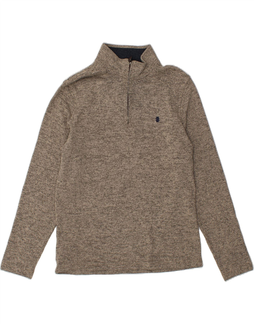 IZOD Mens Zip Neck Sweatshirt Jumper Medium Grey Polyester Vintage Izod and Second-Hand Izod from Messina Hembry 