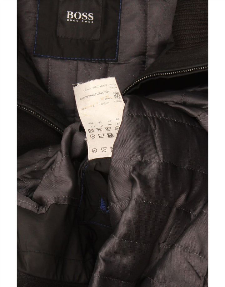 Мужское пальто Hugo Boss EU 48 Medium Black Wool