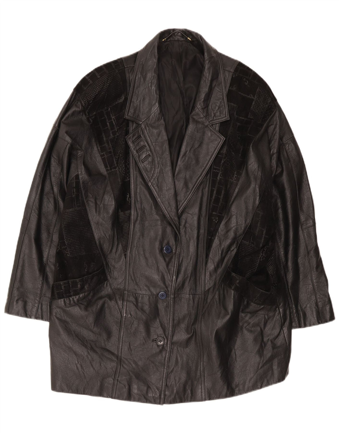Мужское кожаное пальто Canda Oversized UK 18 XL, черное