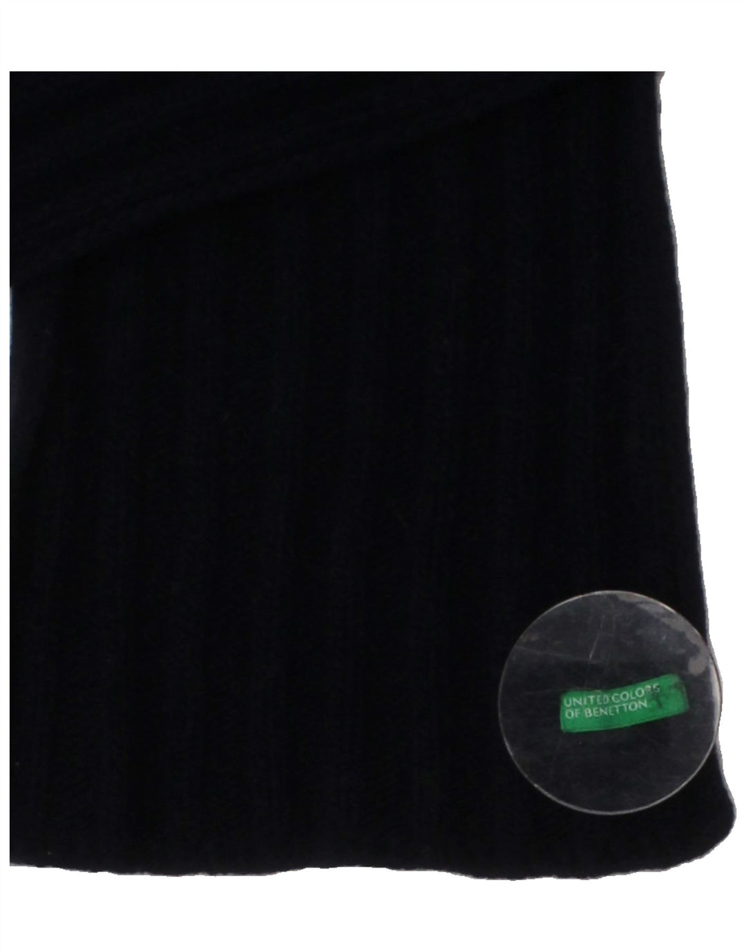 BENETTON Womens Knit Rectangle Scarf One Size Navy Blue Vintage Benetton and Second-Hand Benetton from Messina Hembry 