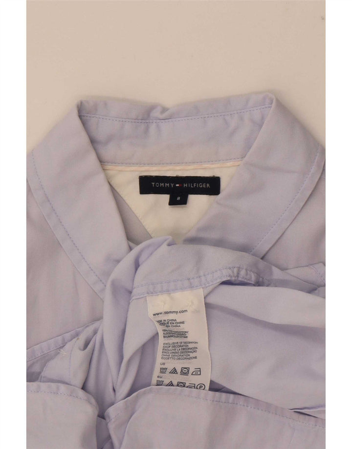 Женская рубашка Tommy Hilfiger US 8, средний синий хлопок, хлопок