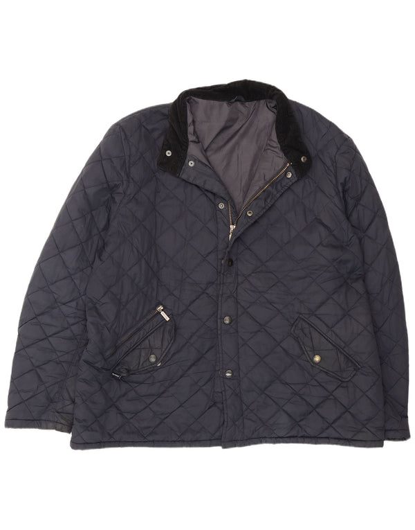 Мужская стеганая куртка Barbour UK 44 2XL темно-синяя, полиэстер