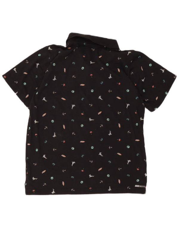 Рубашка-поло Dri Fit с абстрактным узором для мальчиков Hurley, 13–14 лет, XL, черная