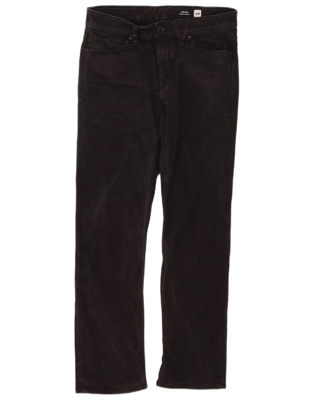 Мужские прямые джинсы Volcom Solver W32 L30, черный хлопок
