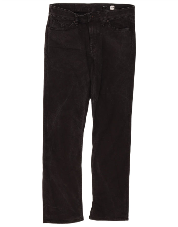 Мужские прямые джинсы Volcom Solver W32 L30, черный хлопок