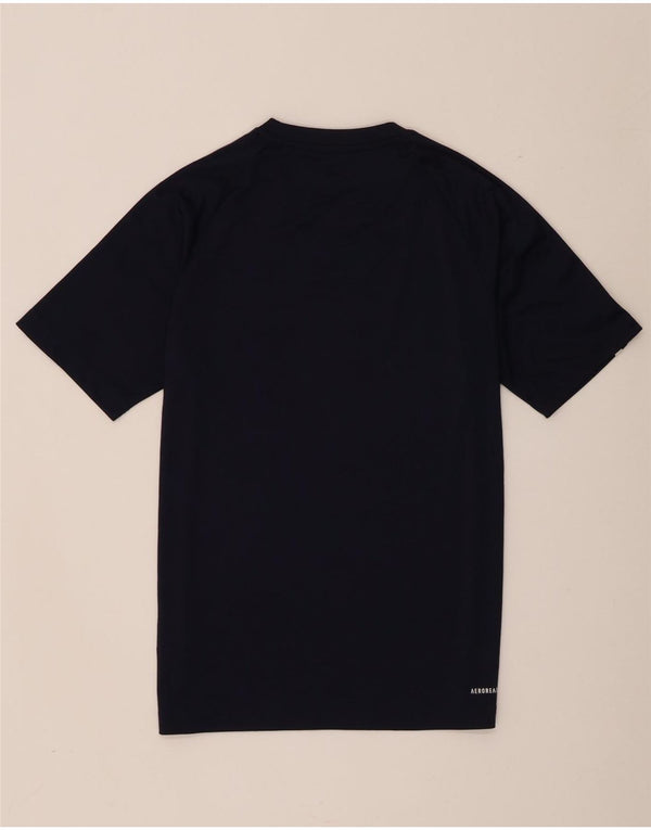 Adidas Mens Aeroready Футболка Топ Маленький Темно-Синий Полиэстер