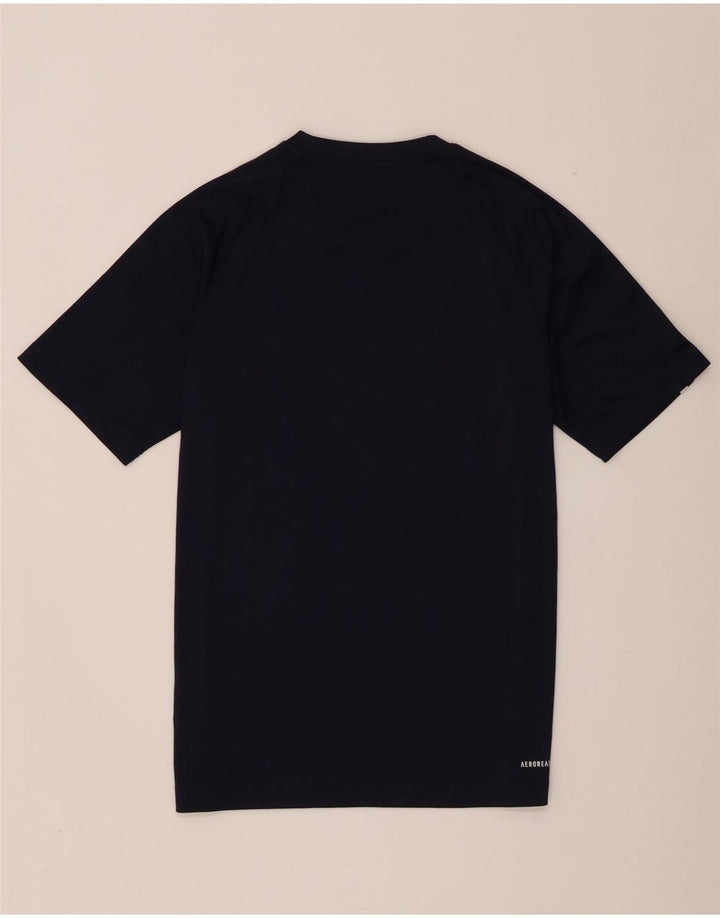Adidas Mens Aeroready Футболка Топ Маленький Темно-Синий Полиэстер