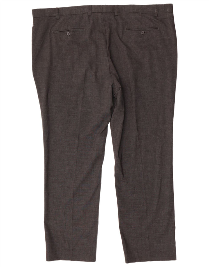 Мужские прямые костюмные брюки стандартного кроя Marks & Spencer W48 L31 серые