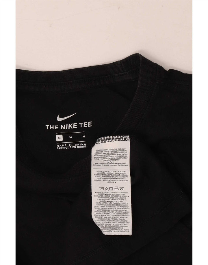 Мужская футболка Nike из хлопка среднего размера, черная
