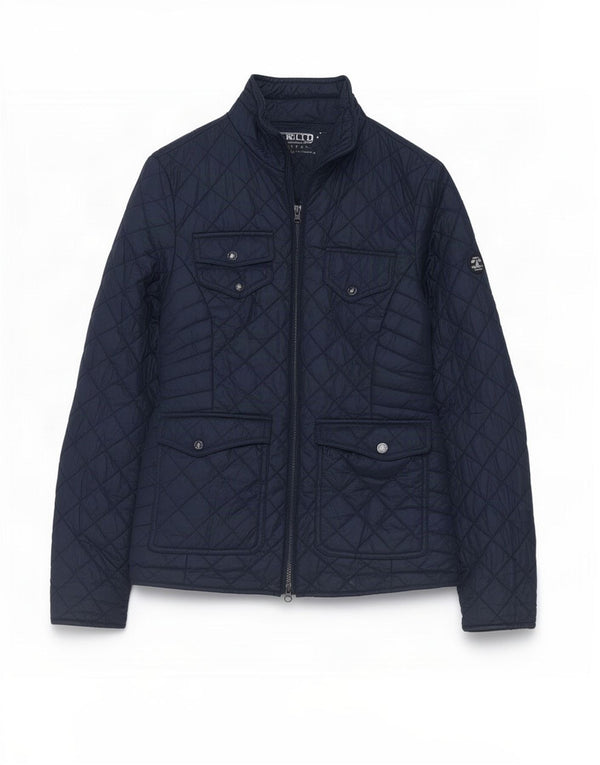 Женская стеганая куртка Barbour UK 10, маленькая, темно-синяя