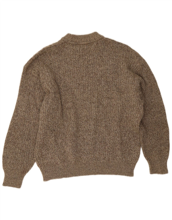 Мужской джемпер с круглым вырезом Cacharel, большой бежевый Fair Isle