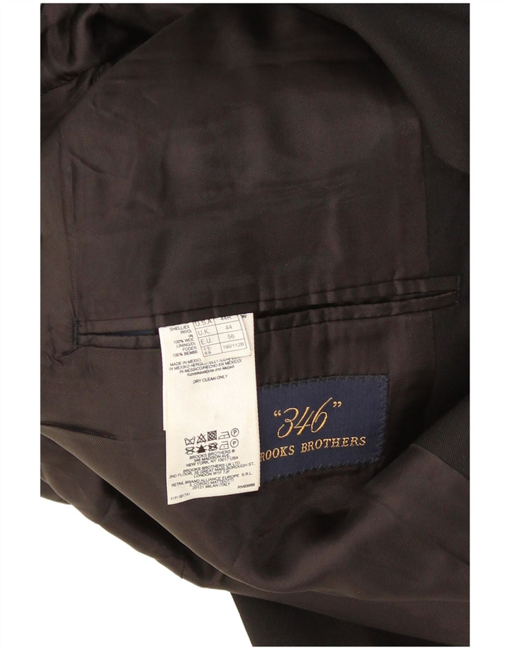 Мужской пиджак на 2 пуговицах Brooks Brothers, Великобритания 44, 2XL, черный, шерстяной, классический